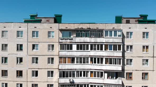 Aerial View of Khrushchyovka, Soviet Union Building