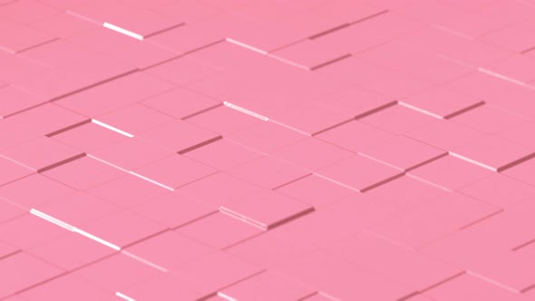Pink Square Pattern Ceramic Floor Tiles