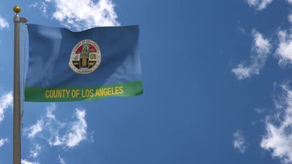 La County Flag Los Angeles County Flag California (Usa) On Flagpole