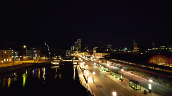 Drone view over Malmo central station