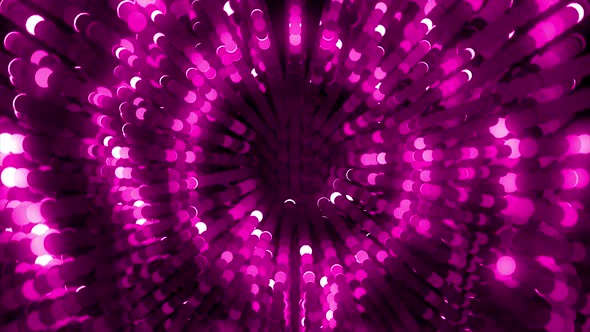 Abstract Glowing Pink Particles Loop