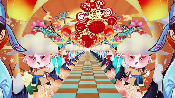 Chinese Beijing Opera Cartoon Character Motion Graphic