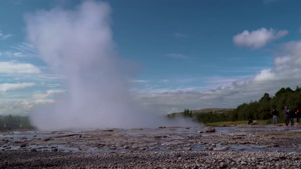Strokkur Geyser Eruption in Iceland