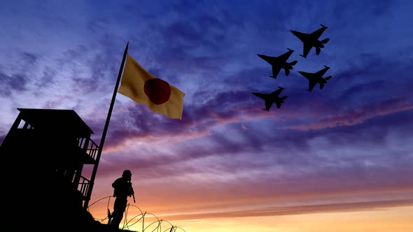 Japanese Military and Combat Aircraft Demonstration at the Border