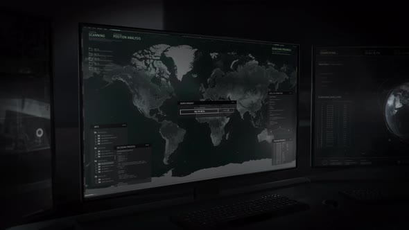 Spy Using Virtual Map Software Interface Technology To Discover Target Position alt
