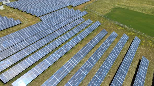 solar panels in a field