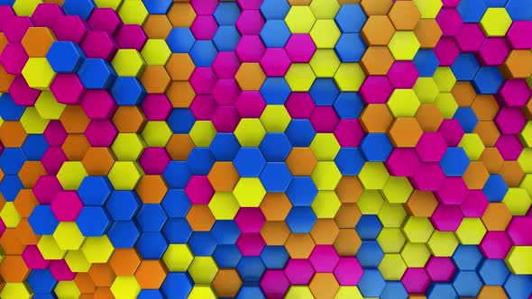 Hexagon Background Confetti - 4K