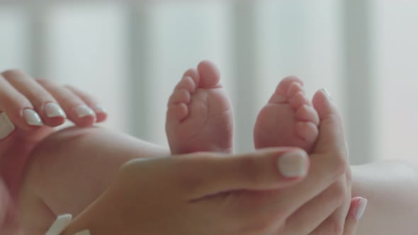 Pretty Cute Baby Legs in the Morning Routine Young