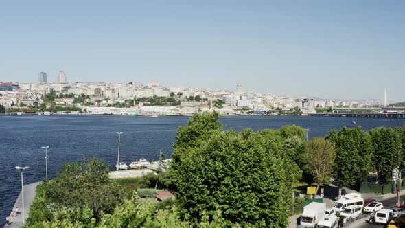 City And Bosphorus Aerial View