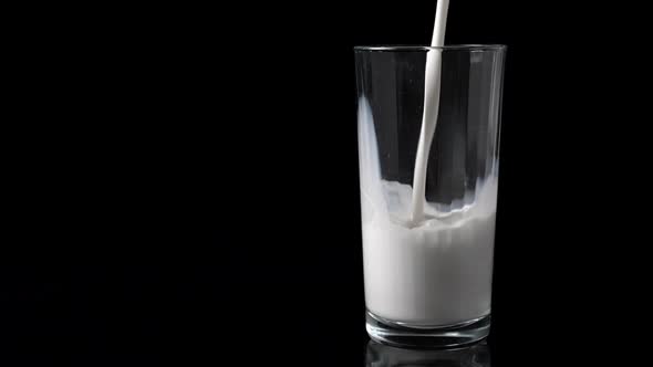 Pouring Milk Into the Glass