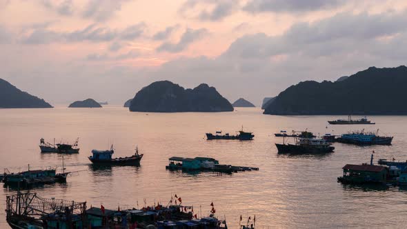 Cat Ba Island Sunset, Ha Long Bay, Vietnam 