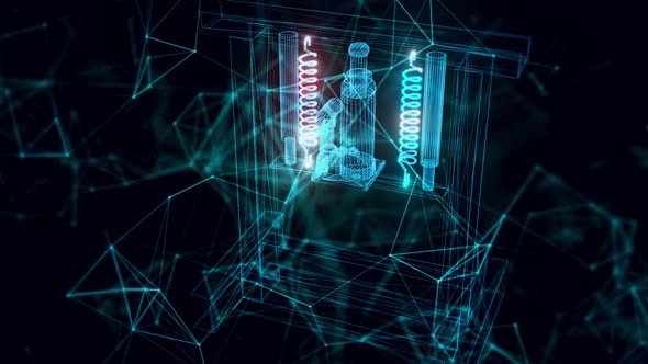 Press Machine Hologram Close Up Hd alt
