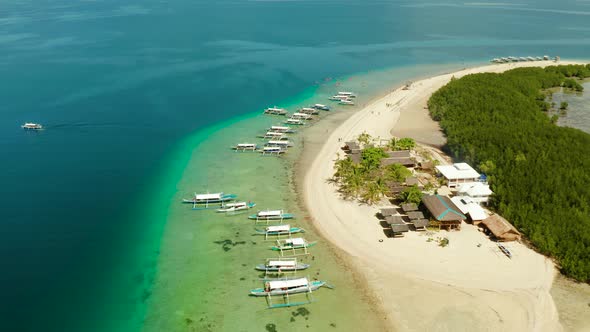 Tropical Island with Sandy Beach