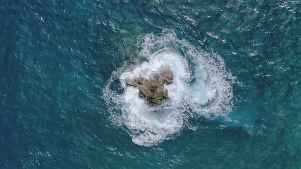 Aerial view of Ilheus da Rib in Madeira, Portugal. alt