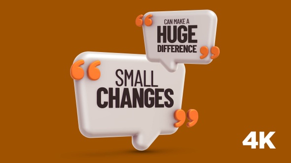 Inspirational Quote: small changes make a big difference