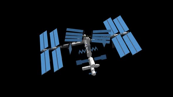 International Space Station With Alpha Channel