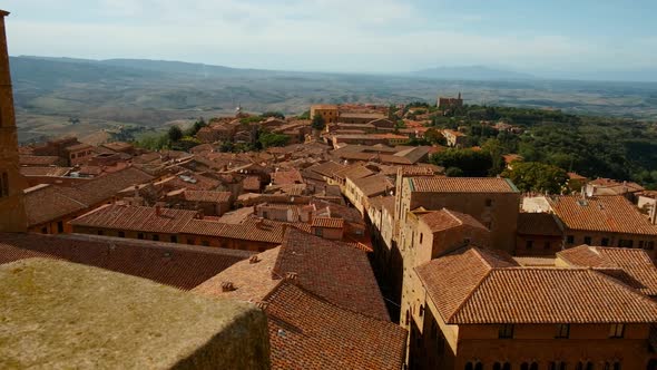 Tuscan Architecture and Landscape in Volterra, Italy