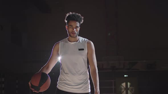 Portrait of African-American Basketball Player