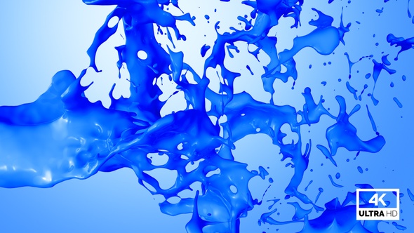 Splash Of Blue Paint V6