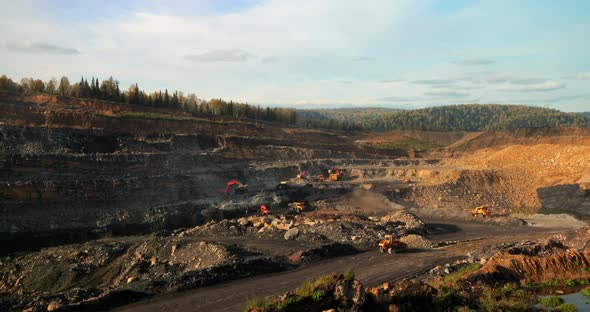 Timelapse Quarry Coal Mining 