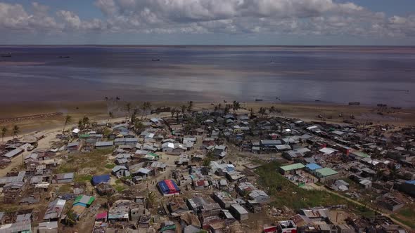 Tropical Cyclone Idai aftermath destruction in Beira, Mozambique, Southern Africa.