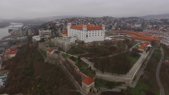 Bratislava Castle aerial view