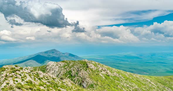 Clouds over the mountains