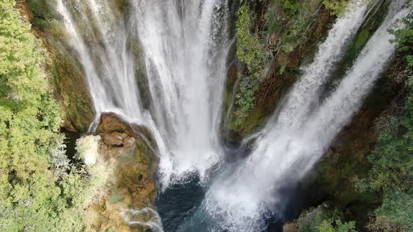 Manojlovac - tallest waterfall in Krka National Park in Dalmatia, Croatia