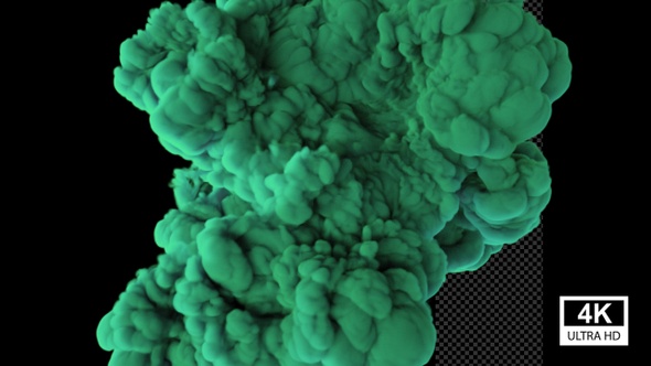 Green Color Smoke Reveal 4K alt