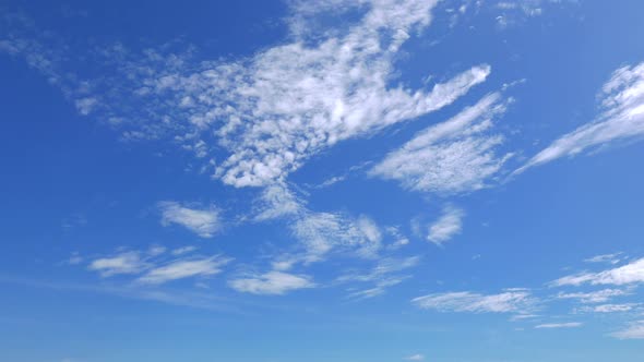 Time lapse of white cloud moving pass around sky background