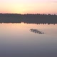 Countryside Dramatic and Colorful Sunset Flight Over a Forest Lake Aerial Shot on a Drone - VideoHive Item for Sale