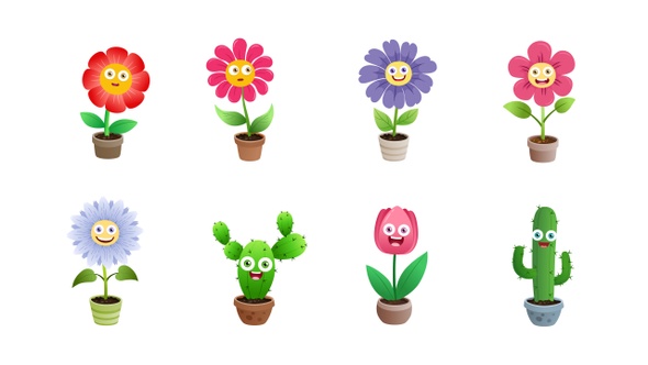 Cartoon Potted Plants 1
