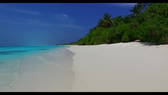 Aerial top view landscape of beautiful sea view beach vacation by turquoise sea and white sandy back