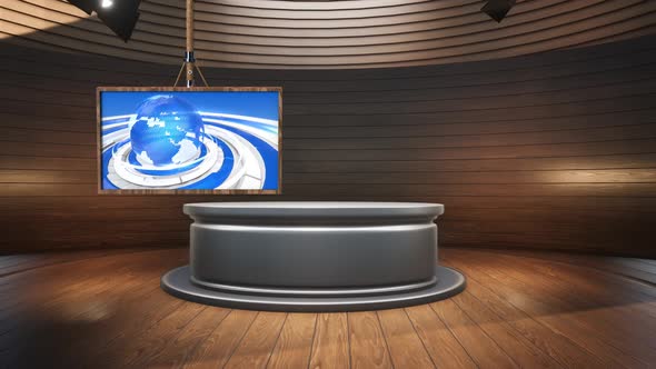 3D Virtual News Studio Background A50018