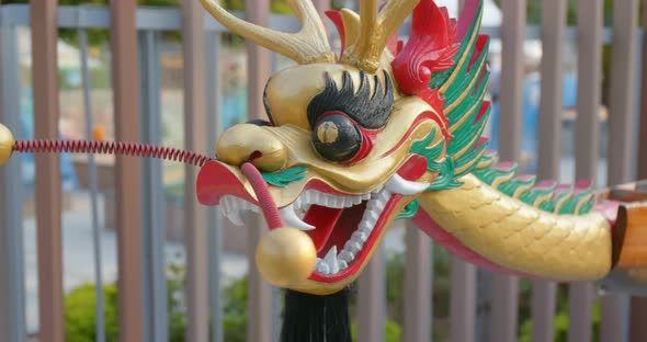 Dragon boat for display in Hong Kong