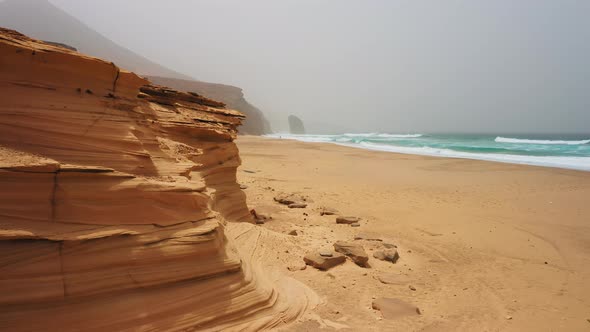 Cofete Beach on Fuerteventura Canary Island Spain