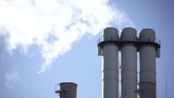 Smoke Comes From the Chimney. Air Pollution. Ecology. Kyiv. Ukraine.