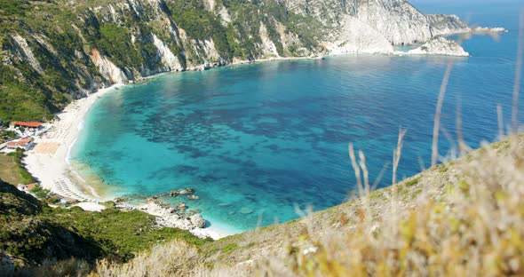 Beautiful Petani Beach of Kefalonia Island Greece