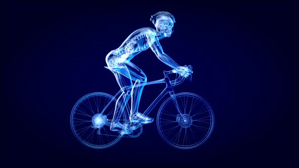 4K abstract cyclist