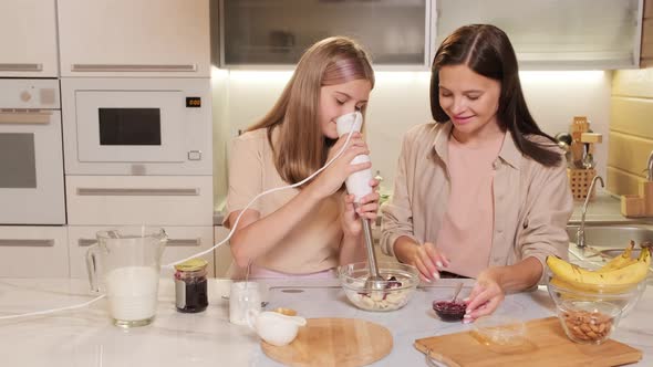 Mixing Ingredients With Hand Blender