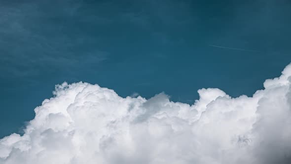 Clouds Flying in Blue Sky, Timelapse