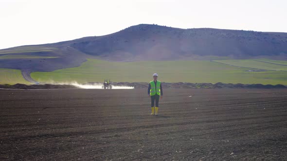 Farmland spraying and engineer.