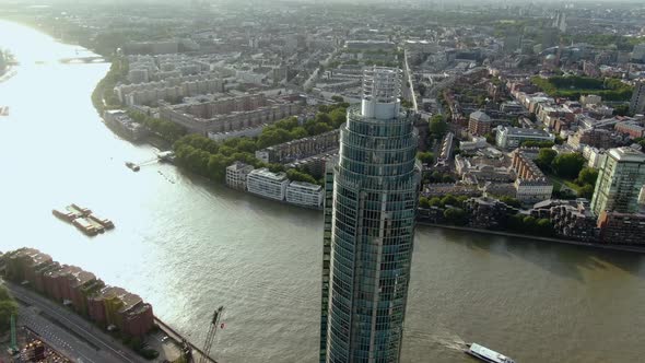 Beautiful Top View of Buildings in London