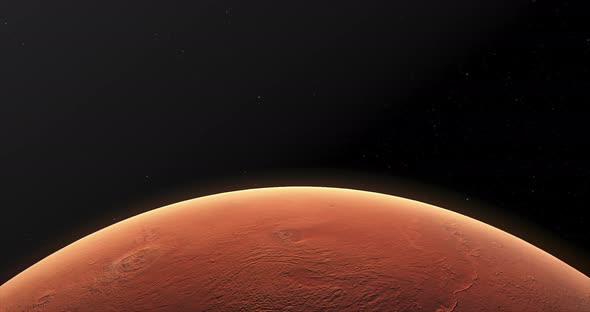 Mars exploration expedition. Mars surface motion