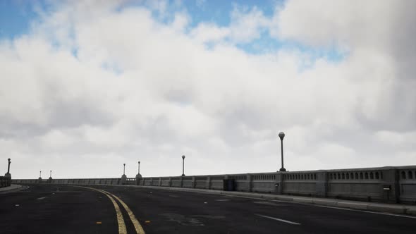 Long Bridge in Misty Fog