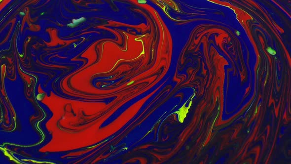 Abstract Psychedelic Liquid Paint Splashing Swirl Colour Mix Art Design alt