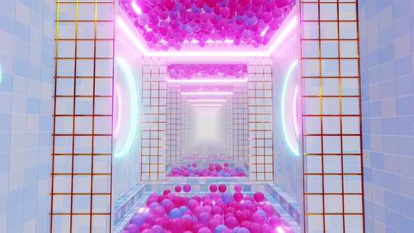 In The Room Color With Geometric Tunnel 04 4K alt