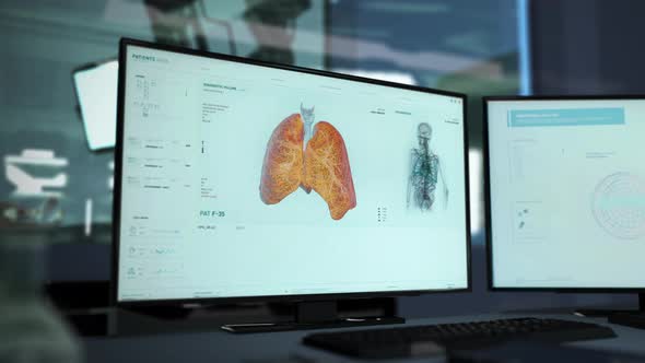 Hospital Interface Investigates Patients Breast For Cancer Illness Diagnosis alt