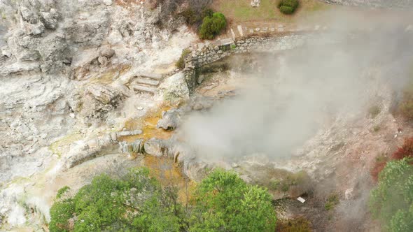 Furnas Volcano Azores Geosite As Seen From the Top