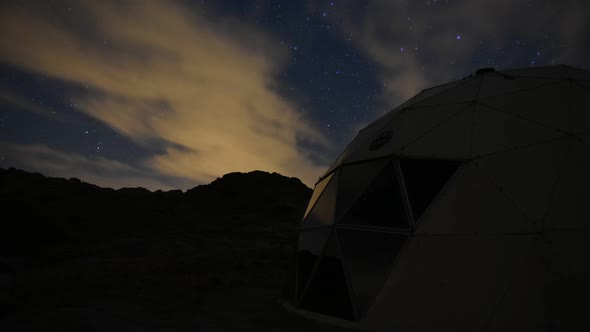 Astronomical observatory on mountain top